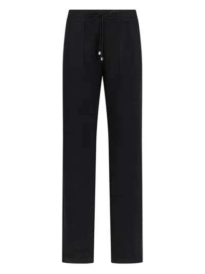 Malo Drawstring-waist Trousers In Black