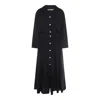 Malo Knee Length Dress Long Sleeves In Black