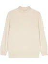 MALO ECRU CASHMERE TURTLENECK SWEATER