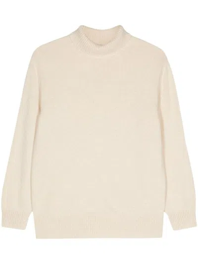 Malo Roll-neck Long-sleeve Jumper In White