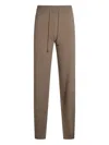 Malo Elasticated-waistband Drawstring Trousers In Brown