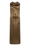 Malo Elegant Brown Dress Made Of Soft Fabric. In Brown