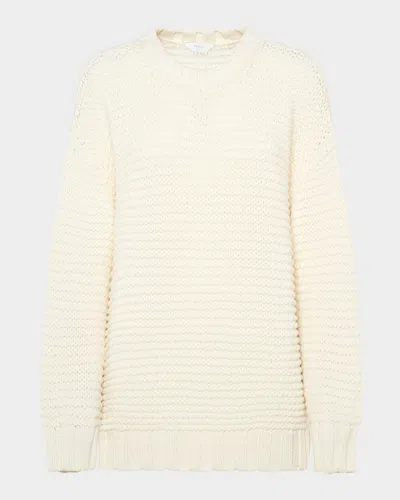 MALO EMMA CASHMERE CHAINETTE KNIT CREWNECK SWEATER