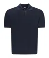 Malo Fine-knit Cotton Polo Shirt In Black
