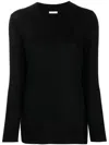 Malo Crew-neck Cashmere Blend Knitwear In Black