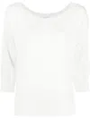 MALO FINE-KNIT SHORT-SLEEVE TOP