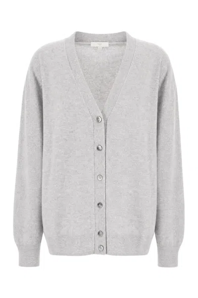 Malo Fine-knit Cashmere Cardigan In Gray