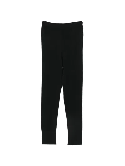 Malo Fine-knit Cashmere Leggings In Black