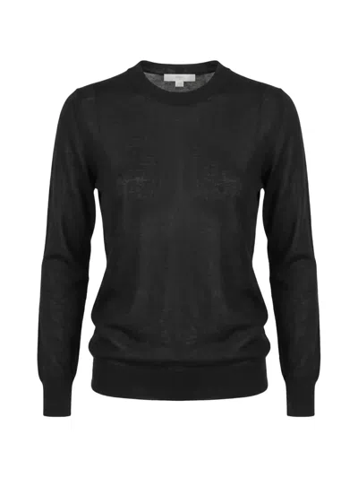 Malo Fine-knit Cashmere Sweater In Black