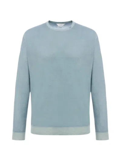 Malo Fine-knit Crew-neck Sweater In Blue