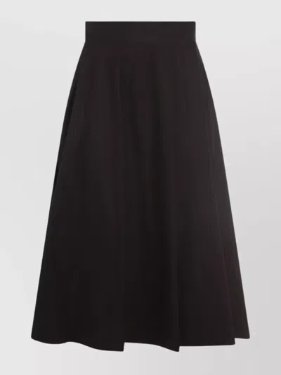 MALO FLARED HIGH-WAISTED MIDI SKIRT