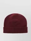 Malo Folded Ribbed Soft Texture Hat In Red