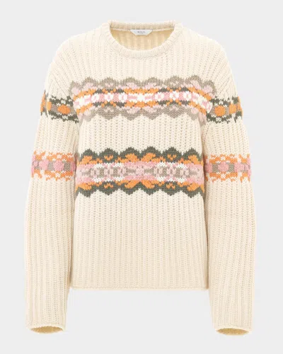 MALO FREYA FAIR ISLE CASHMERE CREWNECK SWEATER