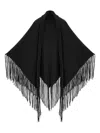 Malo Fringed Jacket In Black