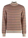 Malo Virgin Wool And Cashmere Pullover In Orange