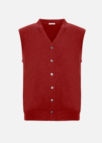 Malo Gilet In Cashmere In Red