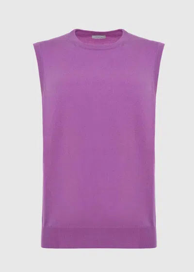 Malo Gilet In Cashmere In Purple