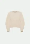 Malo Dafne Cashmere Rib Crewneck Sweater In Neutral
