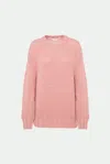 Malo Emma Cashmere Chainette Knit Crewneck Sweater In Pink