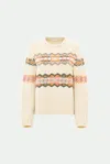 Malo Freya Fair Isle Cashmere Crewneck Sweater In Neutral