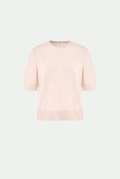 Malo Cashmere And Silk Crewneck In Pink