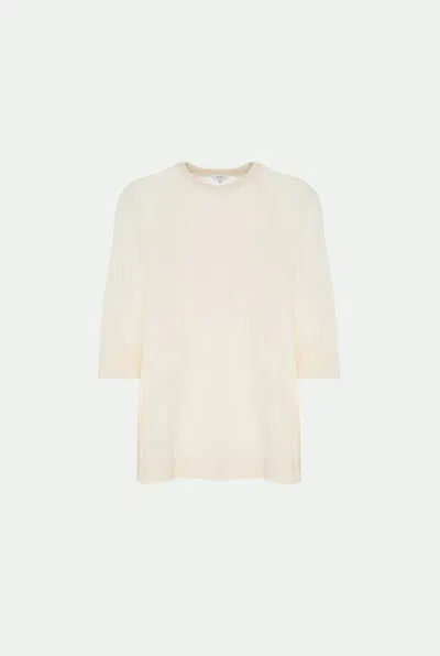 Malo Makò Cotton Crewneck In White