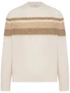 Malo Maglia Girocollo In Misto Cashmere In Multicolour
