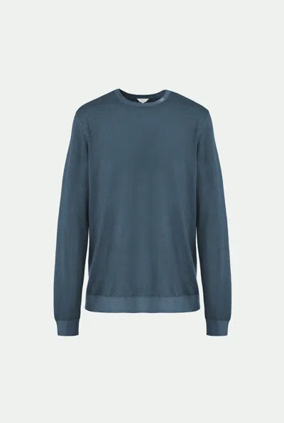 Malo Dyed Crewneck Sweater In Blue