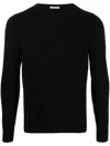 Malo Ribbed Crewneck Sweater With Long Sleeves