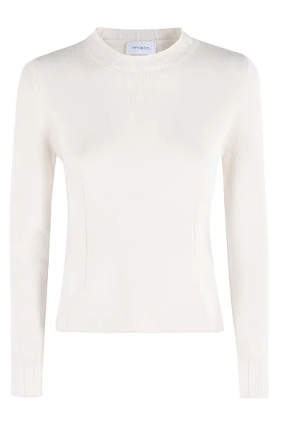 Malo Girocollo In White