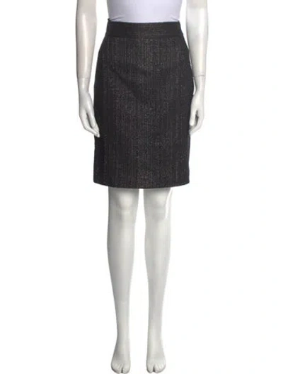Pre-owned Malo Glitter Accents Knee-length Skirt In Black