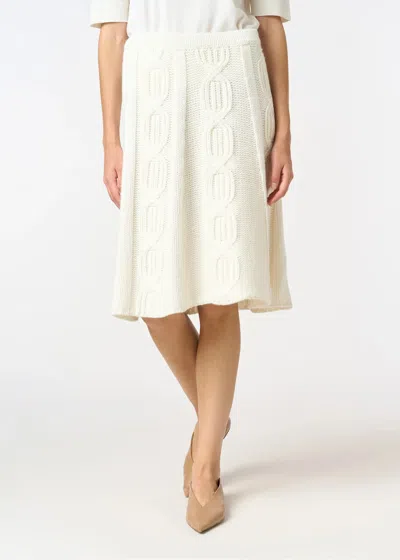 Malo Gonna In Cashmere In White