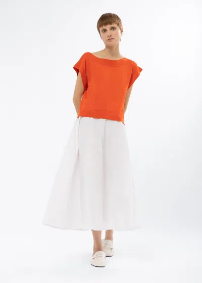 Malo Gonna In Cotone In Orange