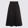 Malo Black Cotton Skirt In Multicolor
