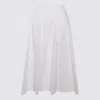 Malo White Cotton Skirt In Multicolor