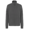 Malo Shaved Cyclist Turtleneck Sweater With Ribbed Finish In Gray