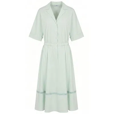 Malo Green Cotton Women Dress In Multi
