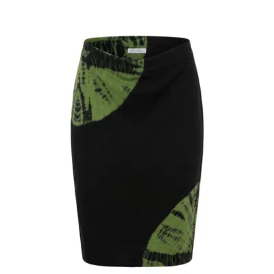 Malo Green Cotton Women Skirt In Black