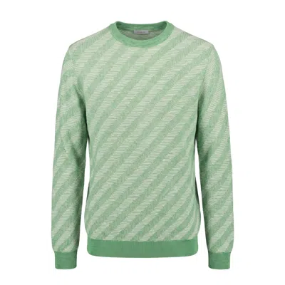 Malo Green Linen Men Sweater
