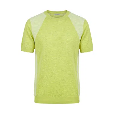 Malo Green Linen Men Sweater