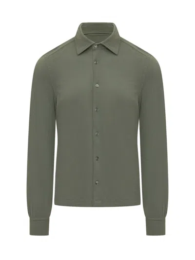Malo Green Regular Solid Shirt