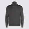 Malo Ribbed Turtleneck Crewneck Sweater In Gray