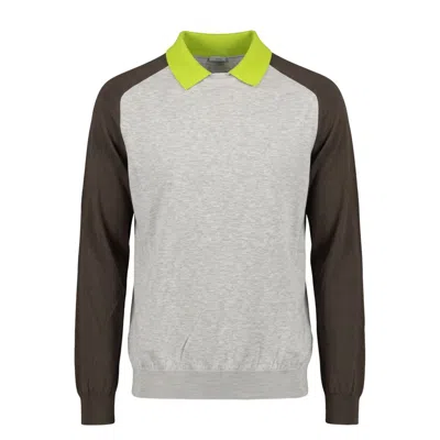 Malo Grey Cotton Men's Men's Sweater In Brown