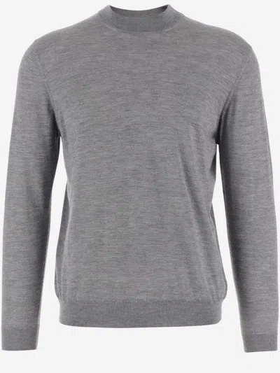MALO GREY CREWNECK SOLID SWEATER
