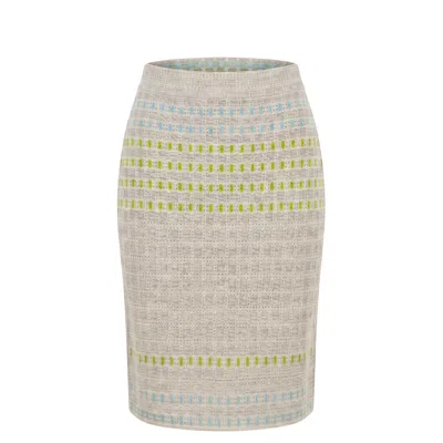Malo Grey Silk Women Skirt In Gray