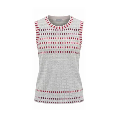Malo Grey Silk Women Sweater In White