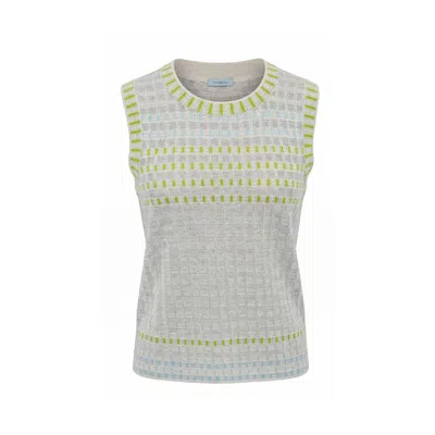 Malo Grey Silk Women Sweater In White