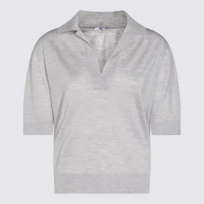 MALO GREY WOOL POLO SHIRT