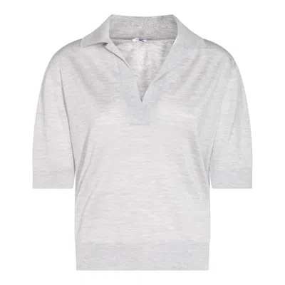 MALO MALO GREY WOOL POLO SHIRT