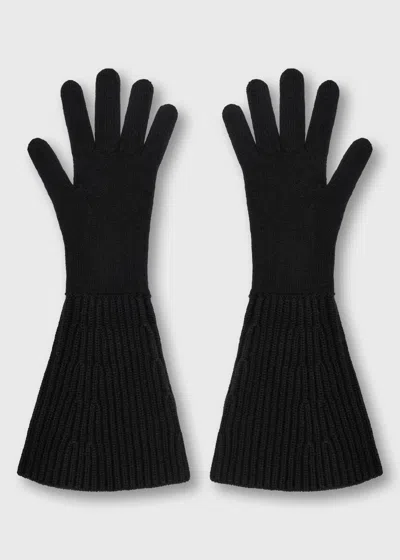 Malo Guanti In Cashmere In Black